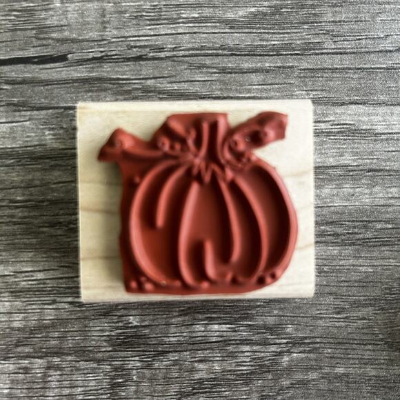 Vintage Stampin' Up Fall‎ Whimsy Rubber Stamp Set 2003 Autumn Leaves Pumpkin - Picture 9 of 10